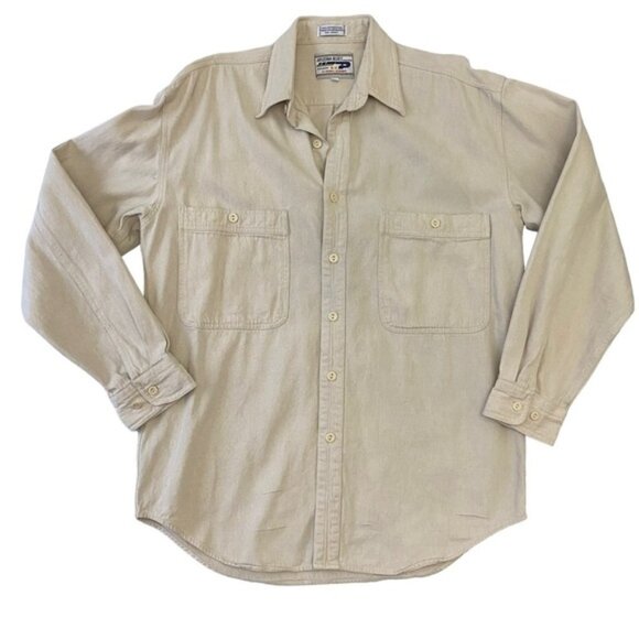 Arizona Blues button down overshirt unisex shirt ecru White strong denim small - Picture 4 of 8